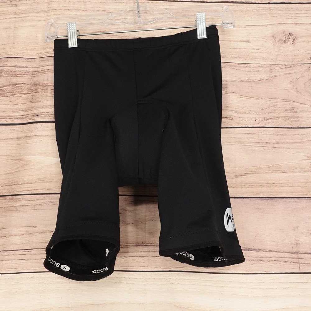 Sugoi Cycling Shorts Women Medium Black Padded Compression Drawstring Spandex